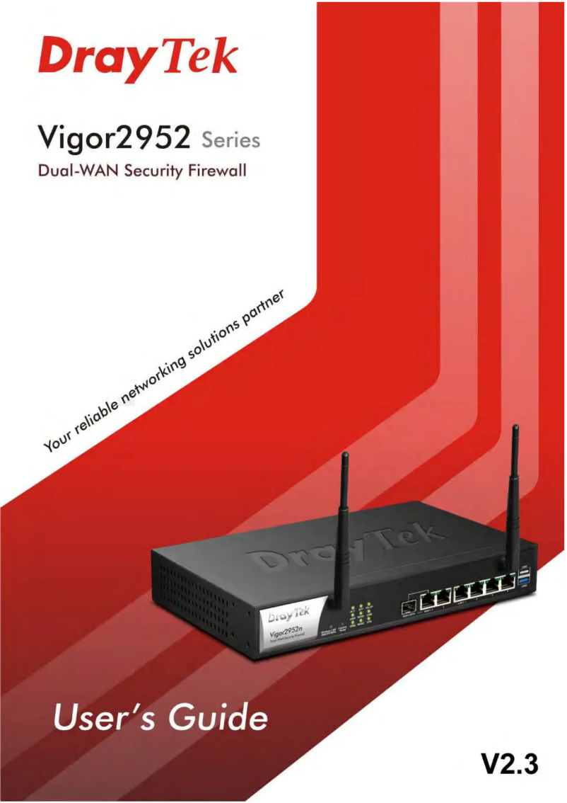 Page n°1 - Manuel utilisateur Draytek Vigor 2952