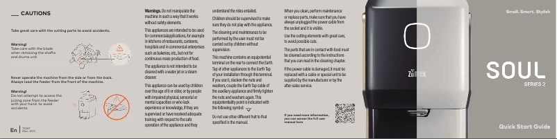 Page n°1 - Guide de démarrage rapide Zumex Soul Series 2