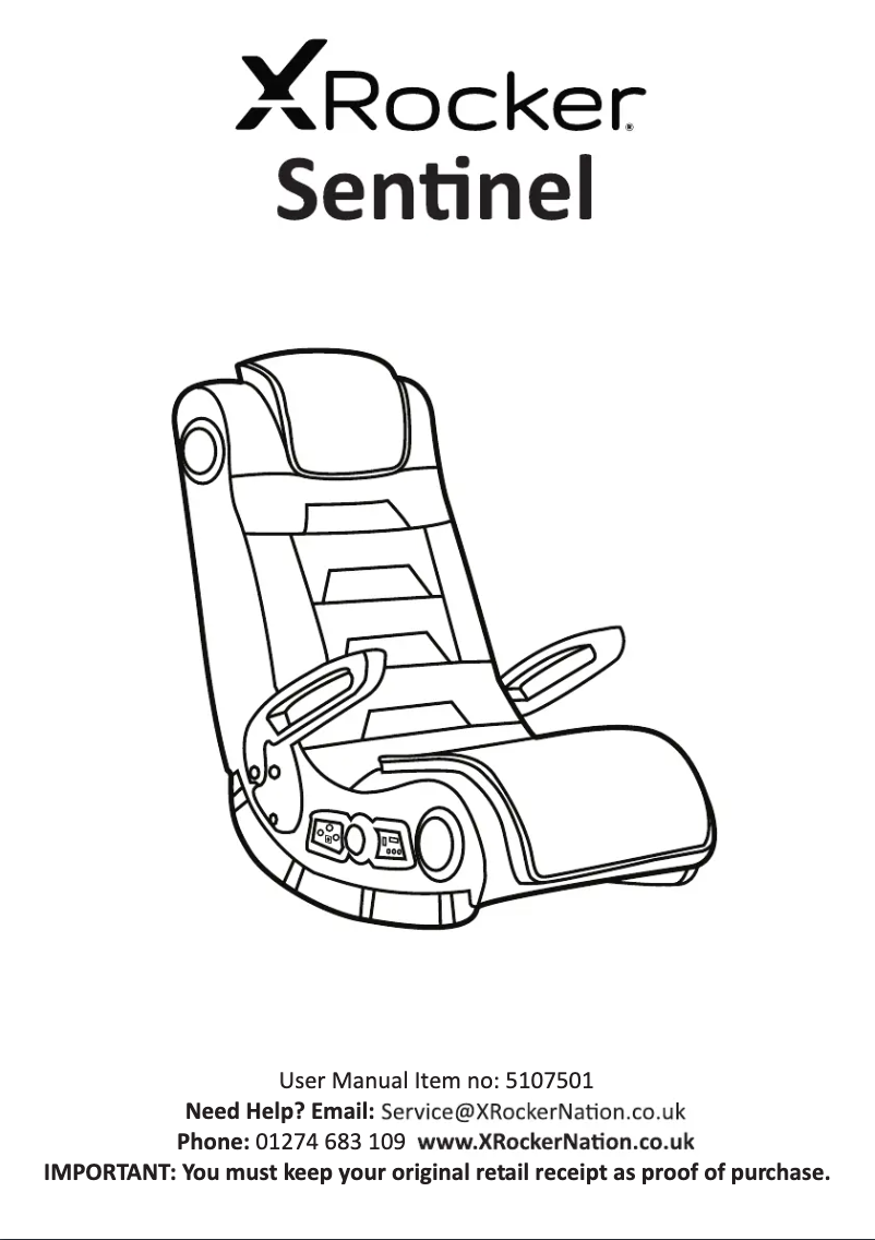 Page 1 de la notice Manuel utilisateur X Rocker Sentinel