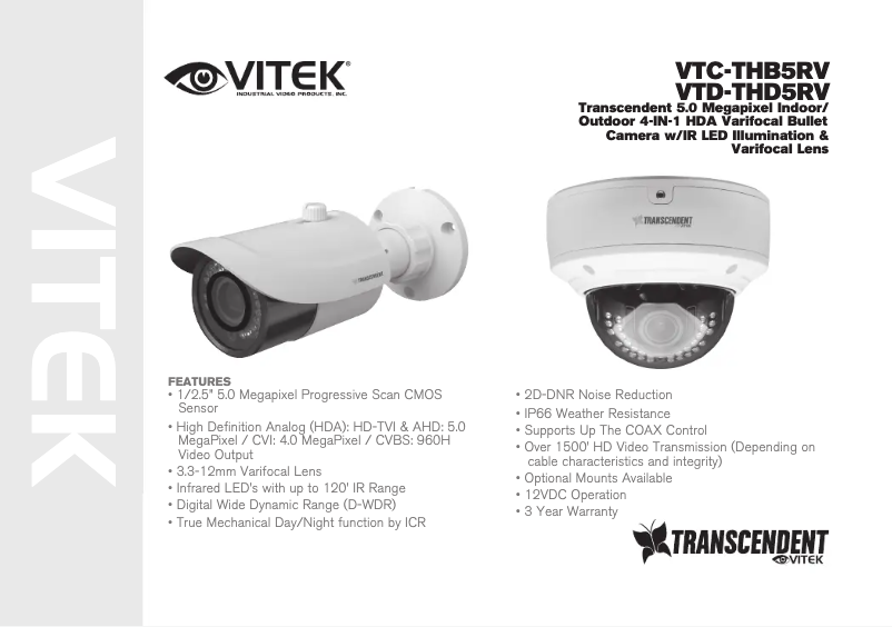 Image de la première page du manuel de l'appareil VTD-THD5RV