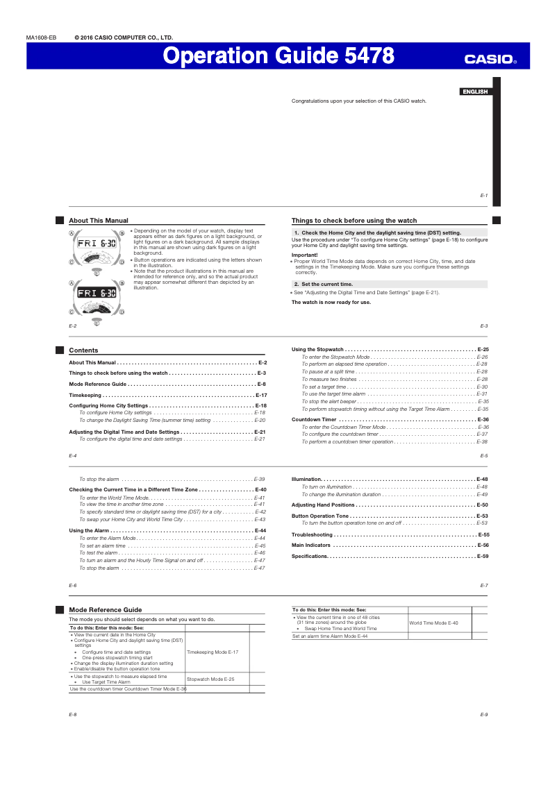 Page 1 de la notice Manuel utilisateur Casio GA-500-1A4