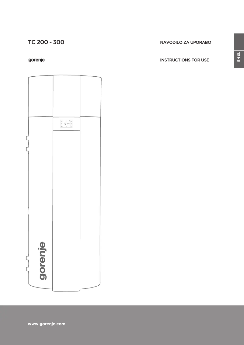 Page n°1 - Manuel utilisateur Gorenje TC302ZGNT
