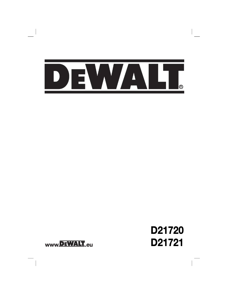 Página 1 del manual Manual de usuario DeWalt D21720