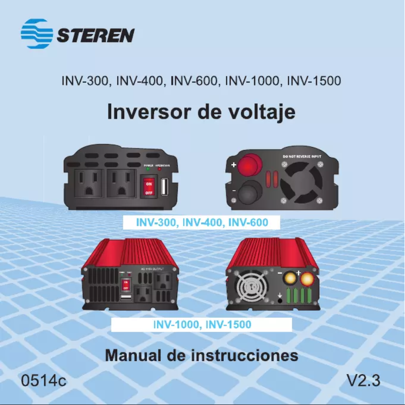 Page n°1 - Manuel utilisateur Steren INV-400