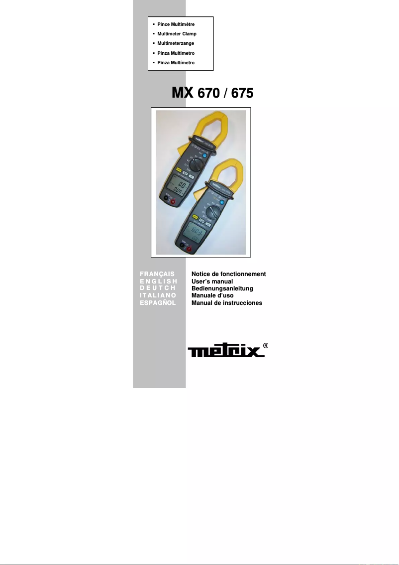 Image de la première page du manuel de l'appareil MX 670