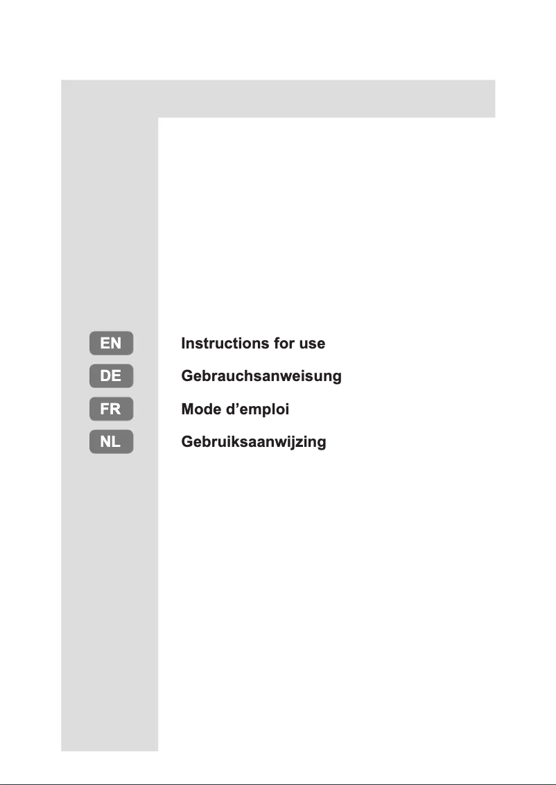 Page 1 de la notice Manuel utilisateur Privileg PRC 550 A+