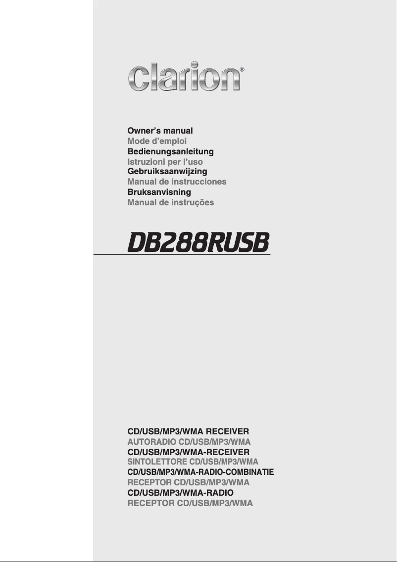 Página 1 del manual Manual de usuario Clarion DB288RUSB