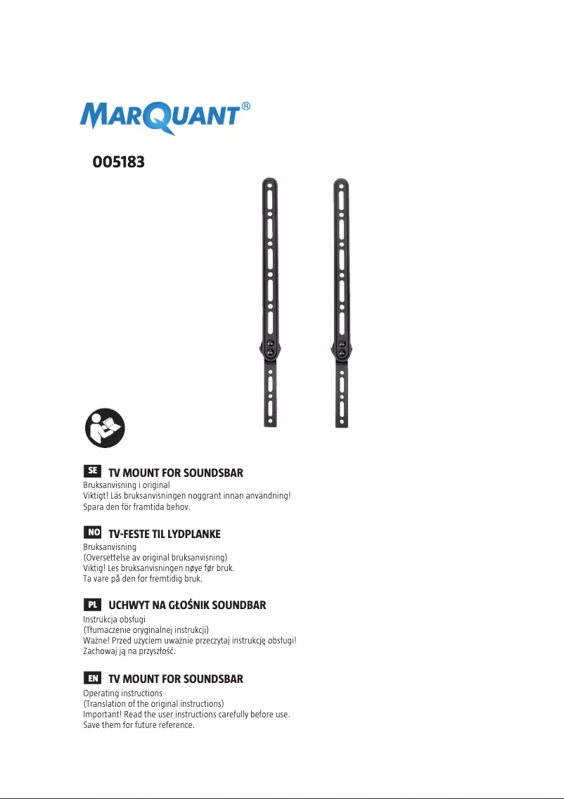 Page n°1 - Manuel utilisateur Marquant 005-183