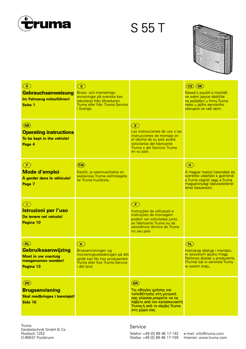 Page 1 de la notice Manuel utilisateur Trumatic S 55 T