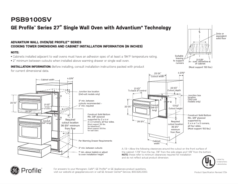 Image de la première page du manuel de l'appareil Profile PSB9100SVSS