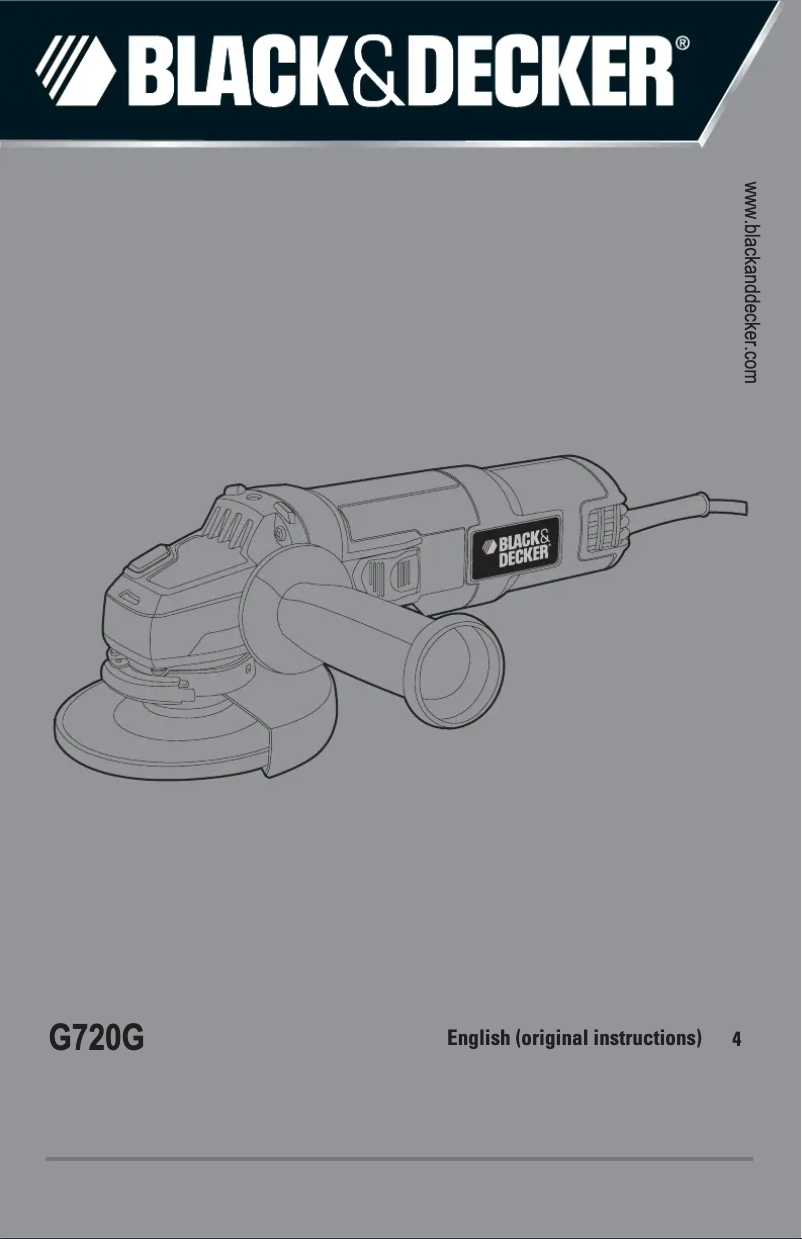 Page n°1 - Manuel utilisateur Black & Decker G720G