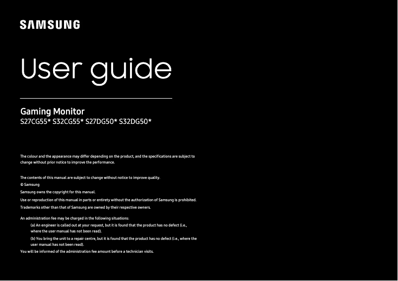 Image de la première page du manuel de l'appareil S32DG502E