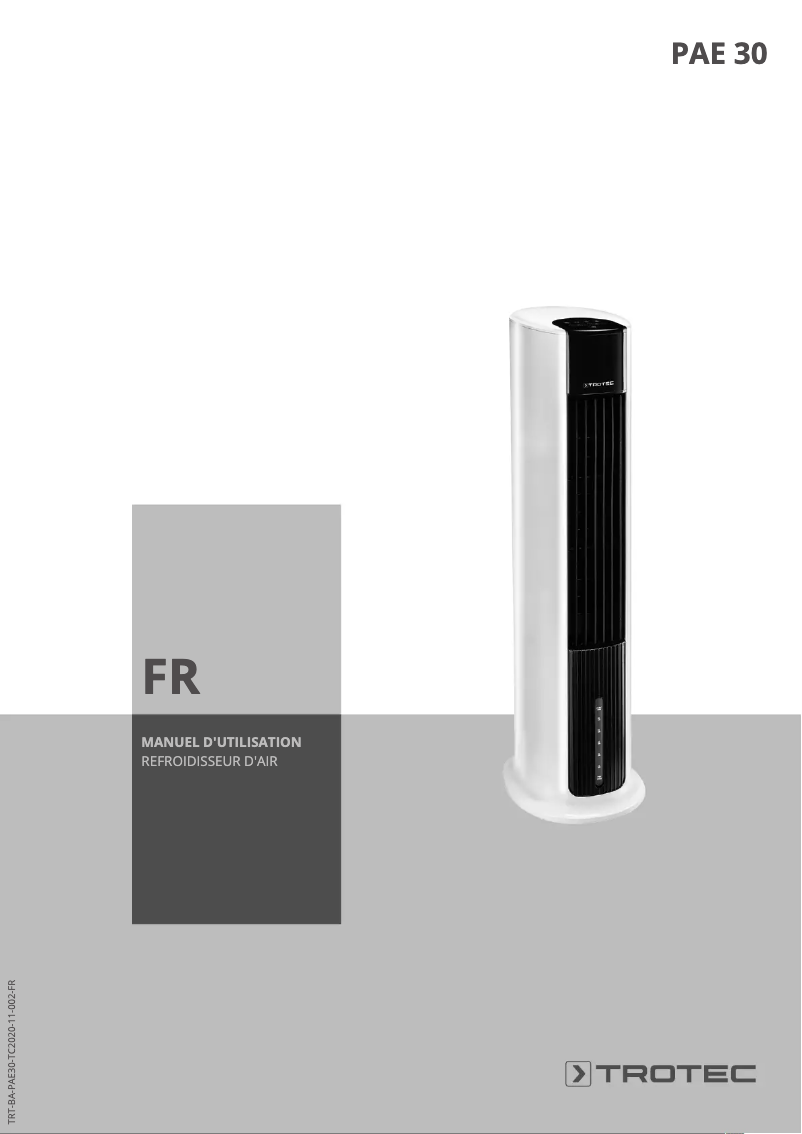 Página 1 del manual Manual de usuario Trotec PAE 30