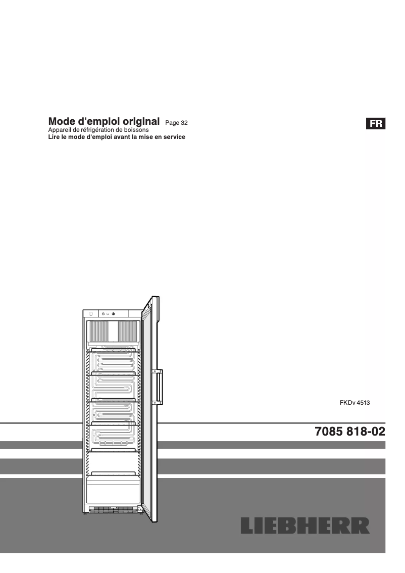 Page 1 de la notice Manuel utilisateur Liebherr FKDv 4513