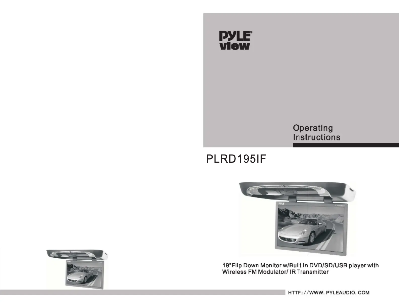Page 1 de la notice Manuel utilisateur Pyle PLRD195IF