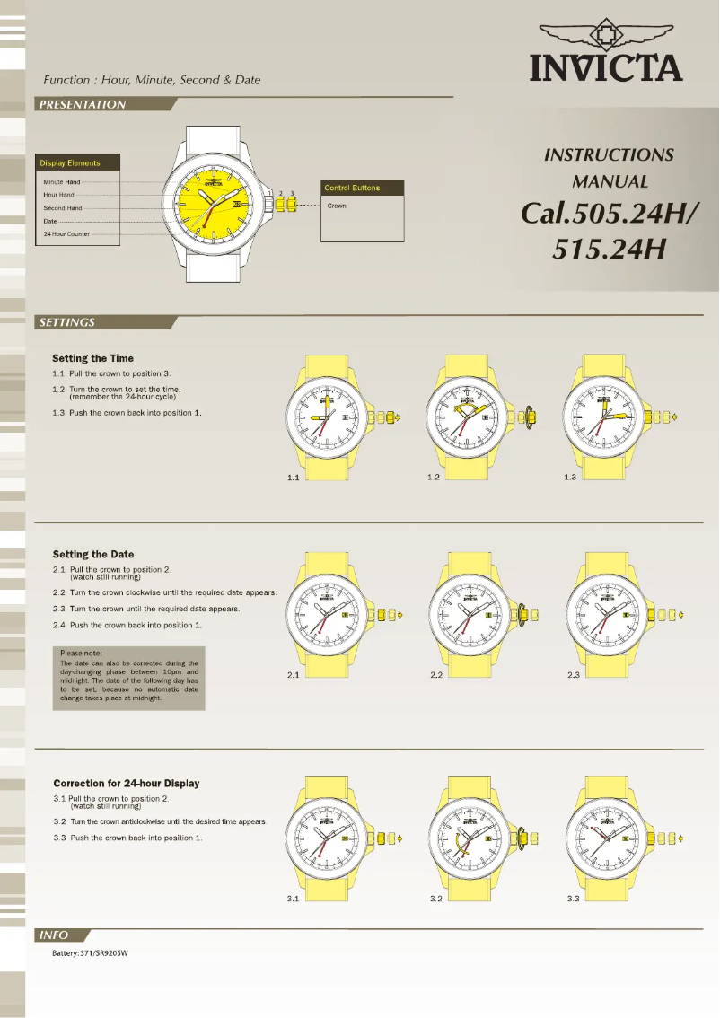 Page n°1 - Manuel utilisateur Invicta Sea Base 20181