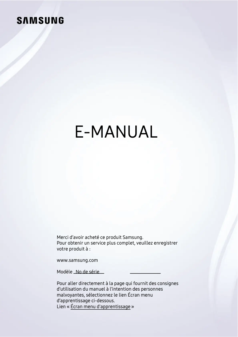 Page n°1 - Manuel utilisateur Samsung QN75Q60AAF