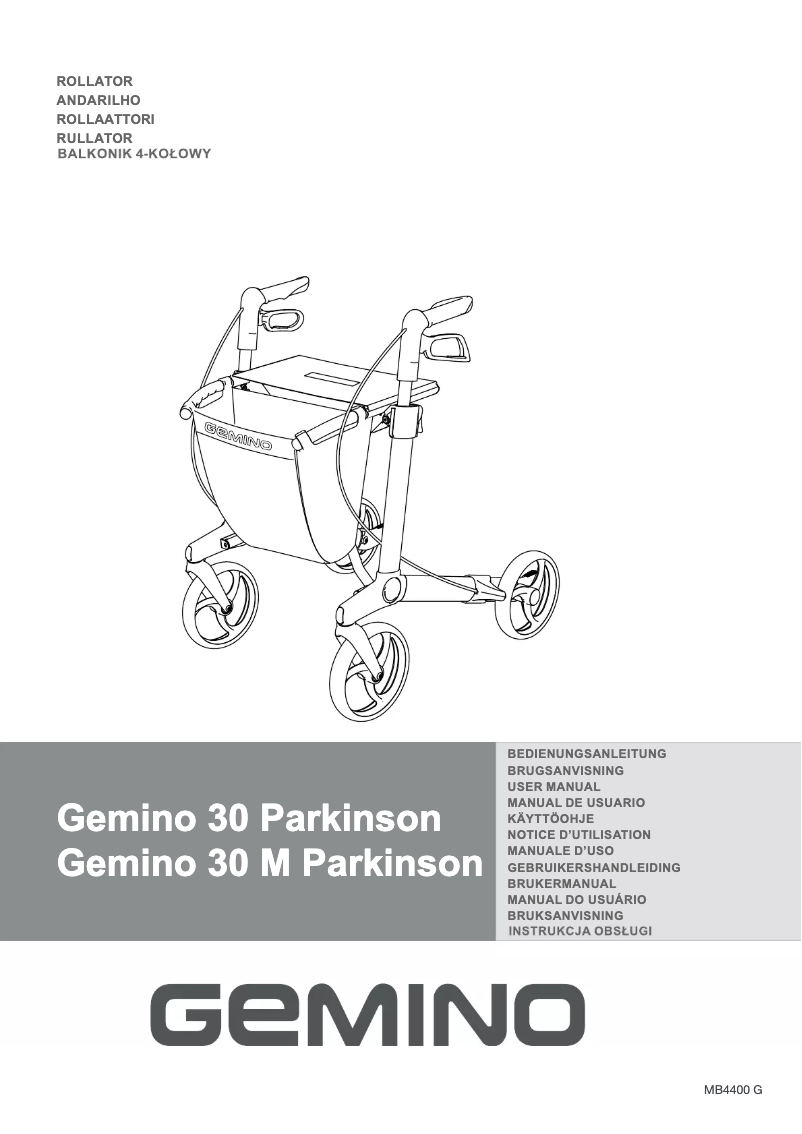 Page n°1 - Manuel utilisateur Gemino 30 M Parkinson