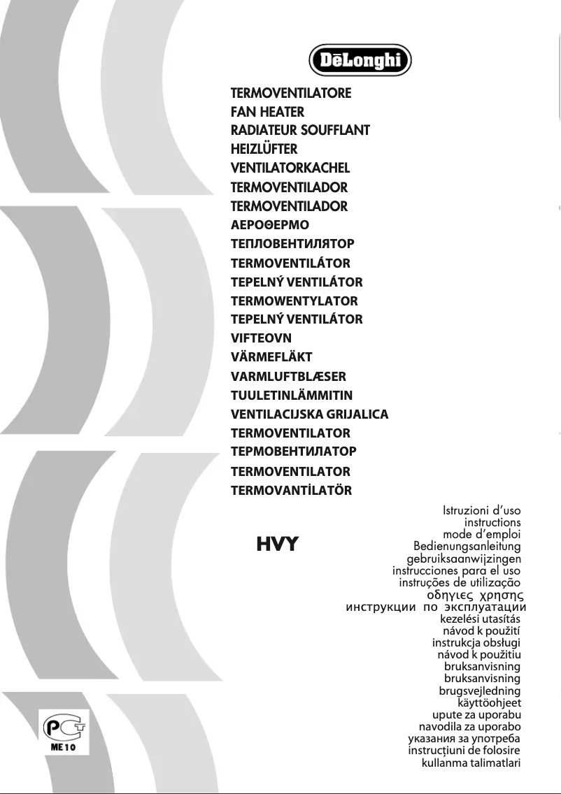 Page n°1 - Manuel utilisateur DeLonghi Verticale Young HVY1020