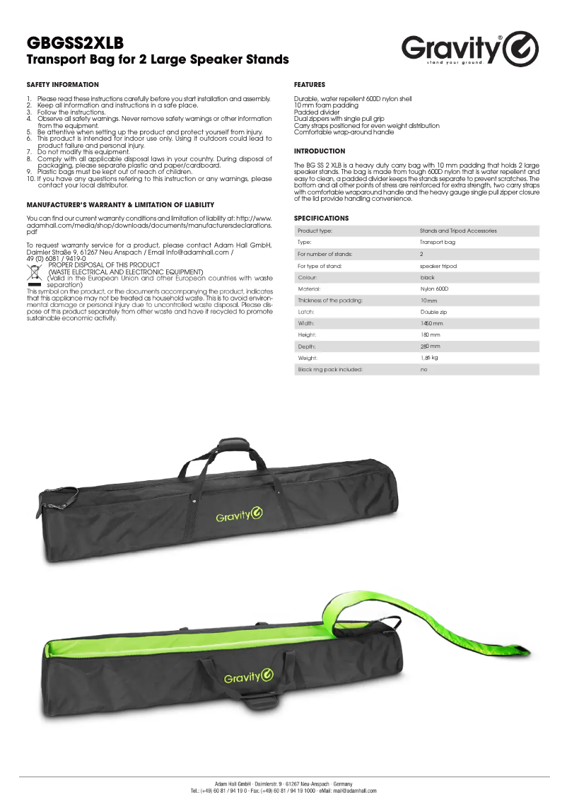 Image de la première page du manuel de l'appareil BG SS 2 XLB