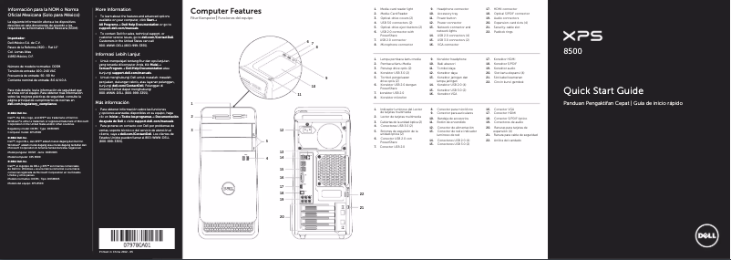 Image de la première page du manuel de l'appareil XPS 8500