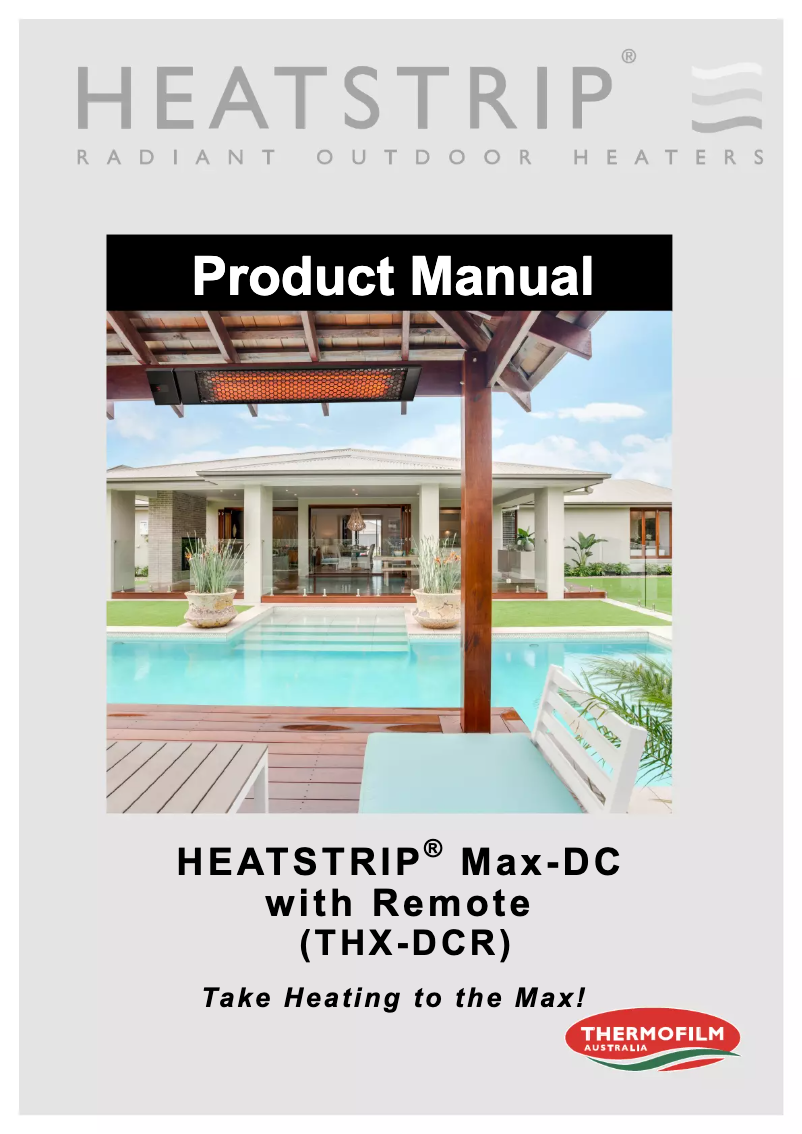 Page n°1 - Manuel utilisateur Heatstrip Max DC THX3600DCR