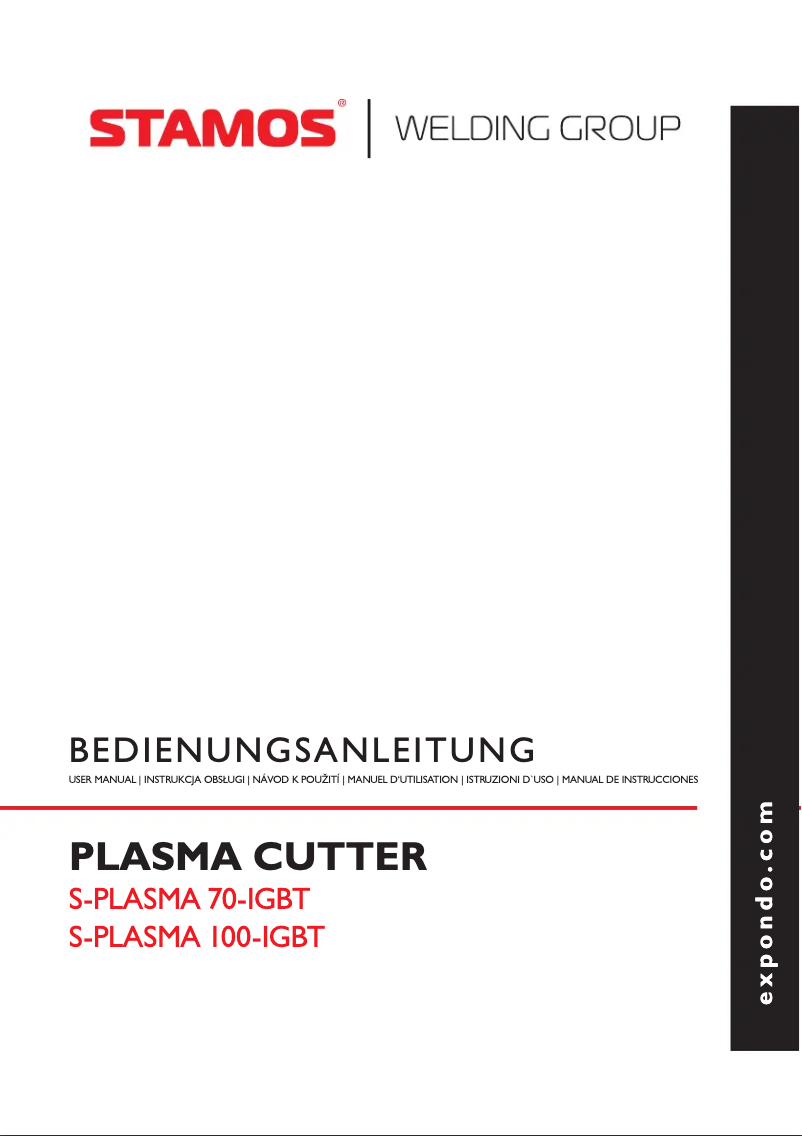 Image de la première page du manuel de l'appareil S-PLASMA 100-IGBT