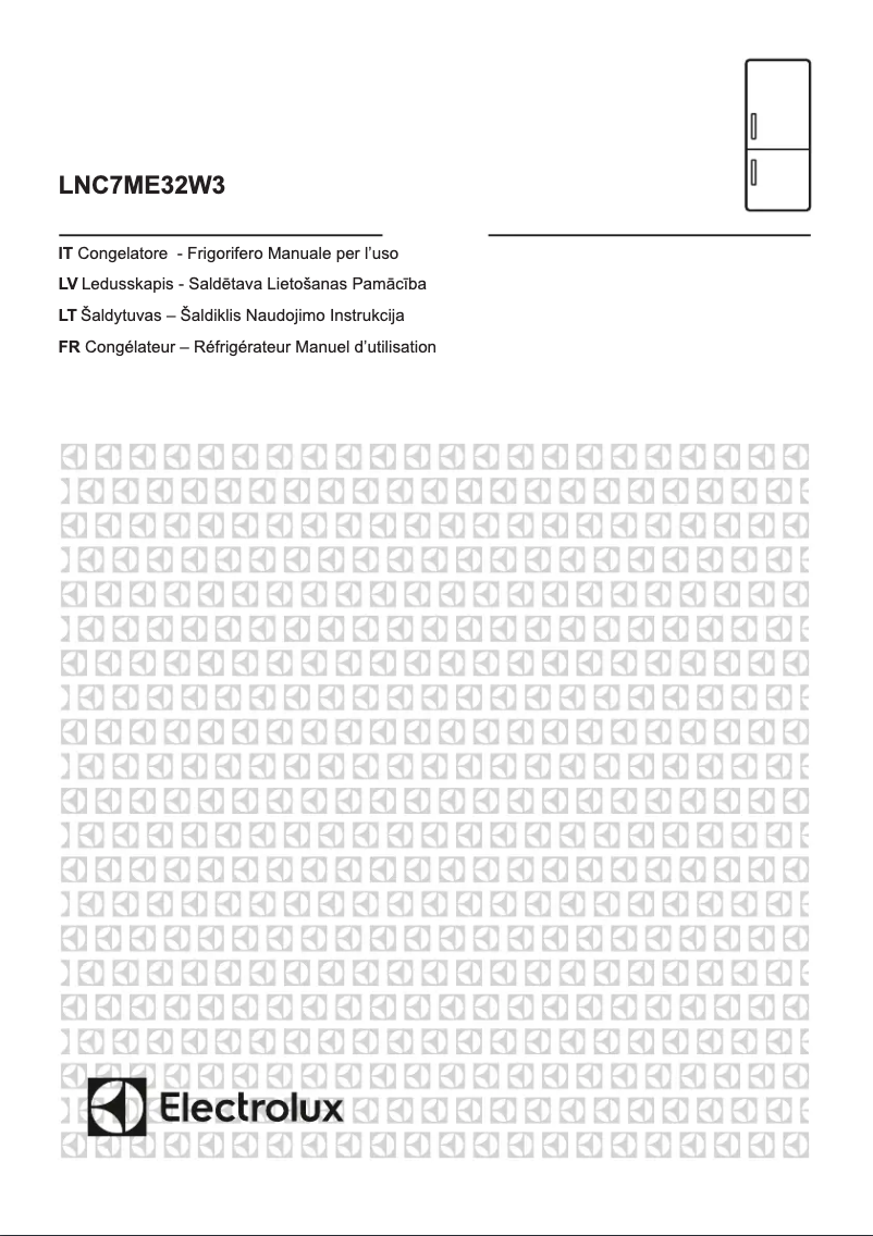 Page 1 de la notice Manuel utilisateur Electrolux LNC7ME32W3
