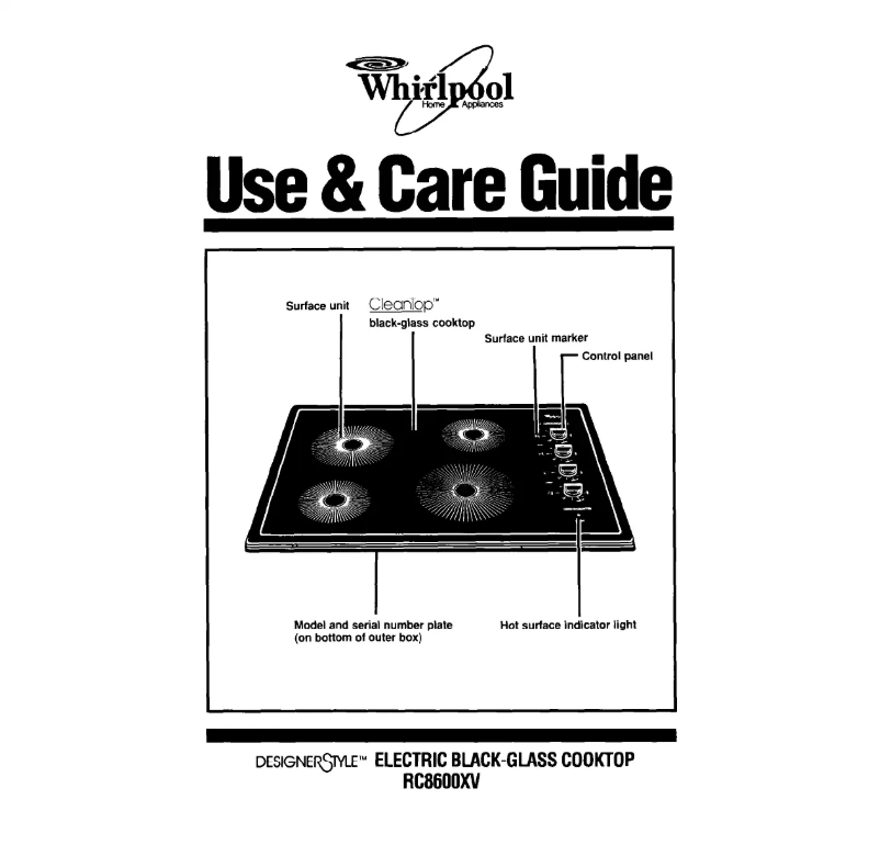 Page 1 de la notice Manuel utilisateur Whirlpool RC8600XV1