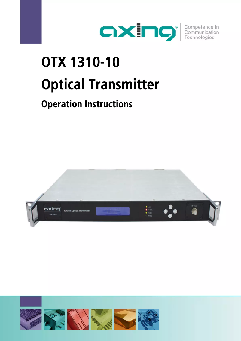 Page n°1 - Manuel utilisateur Axing OTX 1310-10