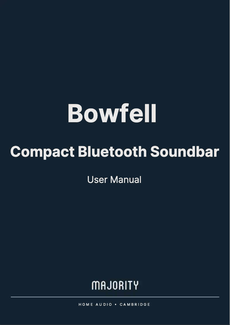 Page n°1 - Manuel utilisateur Majority Bowfell