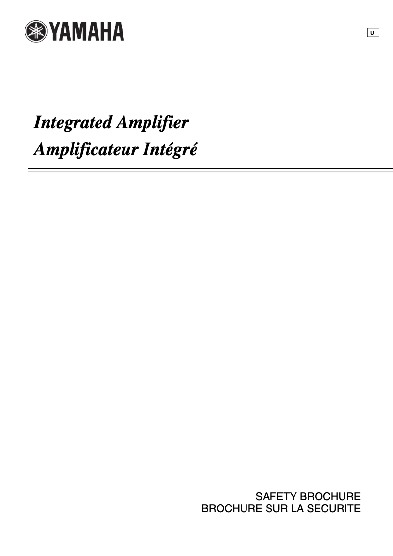 Page 1 de la notice Instructions de sécurité Yamaha A-S1100