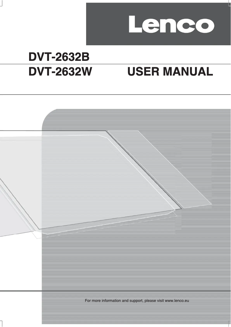 Page n°1 - Manuel utilisateur Lenco DVT-2632W