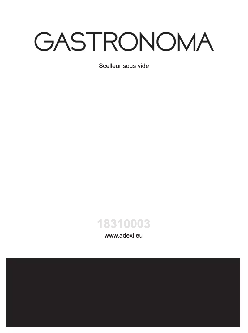 Página 1 del manual Manual de usuario Gastronoma 18310003