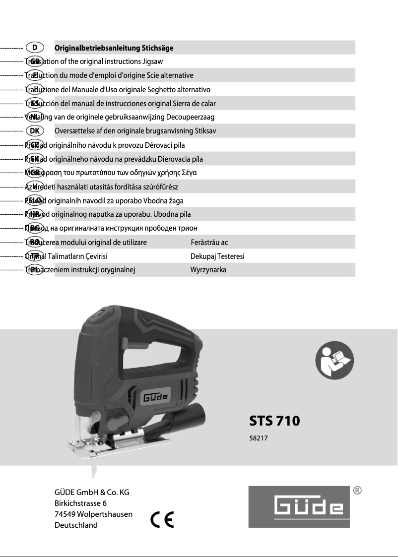 Image de la première page du manuel de l'appareil STS 710