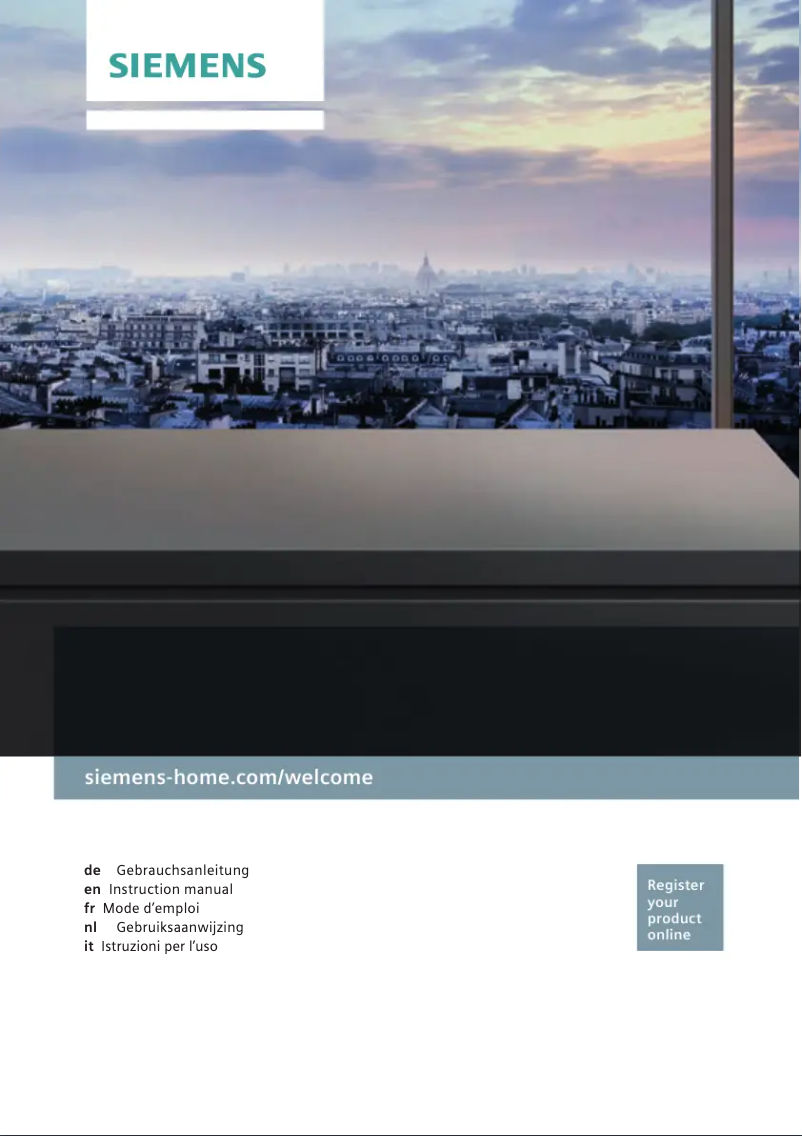 Page n°1 - Manuel utilisateur Siemens EQ.6 s700 TE617F03DE