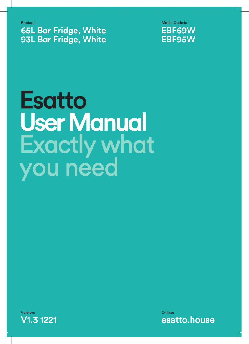 Page n°1 - Manuel utilisateur Esatto EBF95W