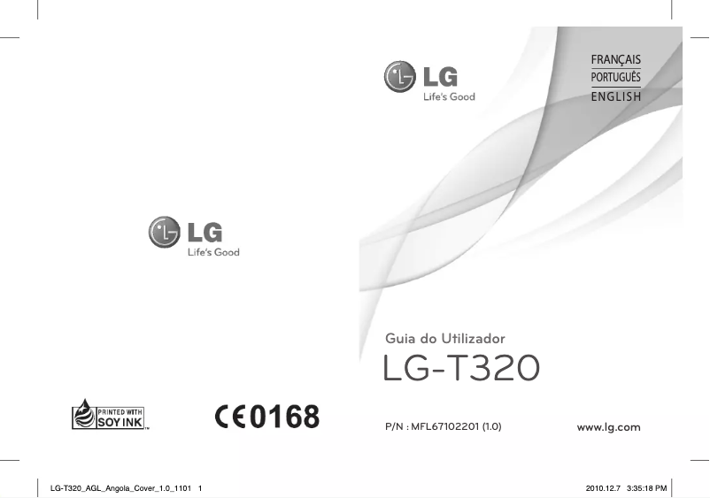 Page 1 de la notice Manuel utilisateur LG T320
