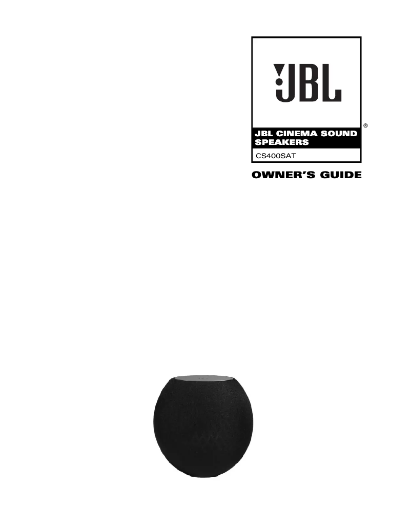Page n°1 - Manuel utilisateur JBL Cinema Sound CS400SAT