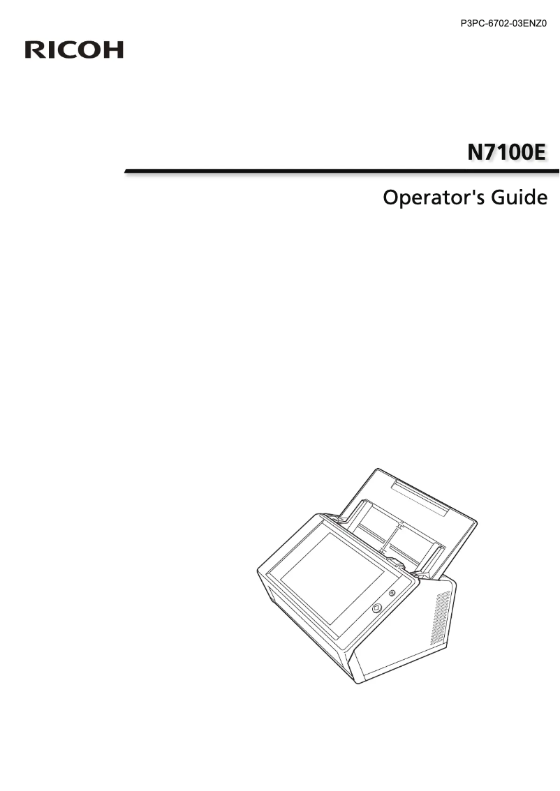 Page 1 de la notice Manuel utilisateur Ricoh N7100E