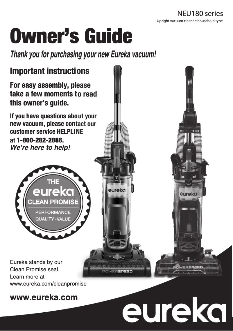 Page n°1 - Manuel utilisateur Eureka PowerSpeed Turbo Pet Cord Rewind HDUE2CR