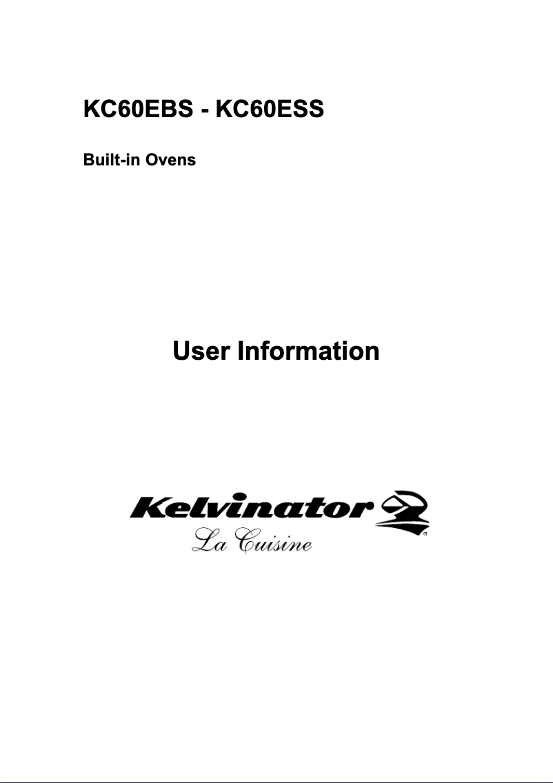 Image de la première page du manuel de l'appareil KC60EBS