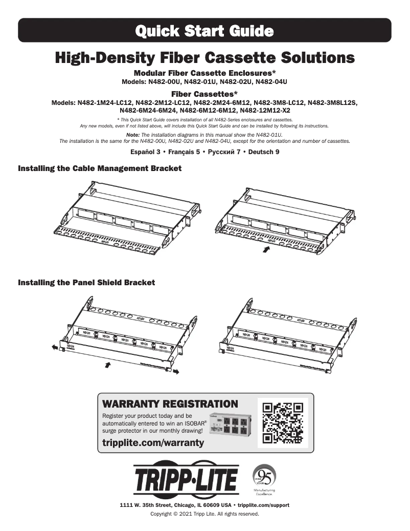 Page 1 de la notice Manuel utilisateur Tripp Lite N482-01U