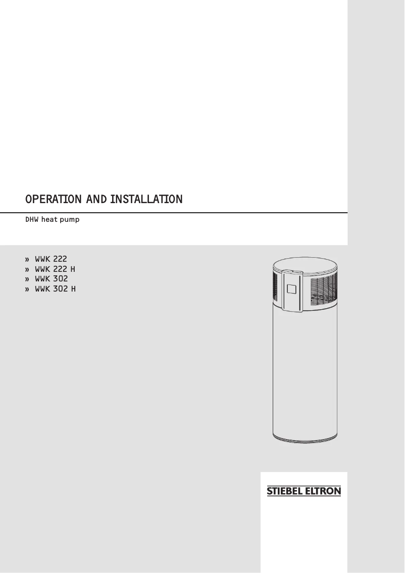Page n°1 - Manuel utilisateur Stiebel Eltron WWK 302 H