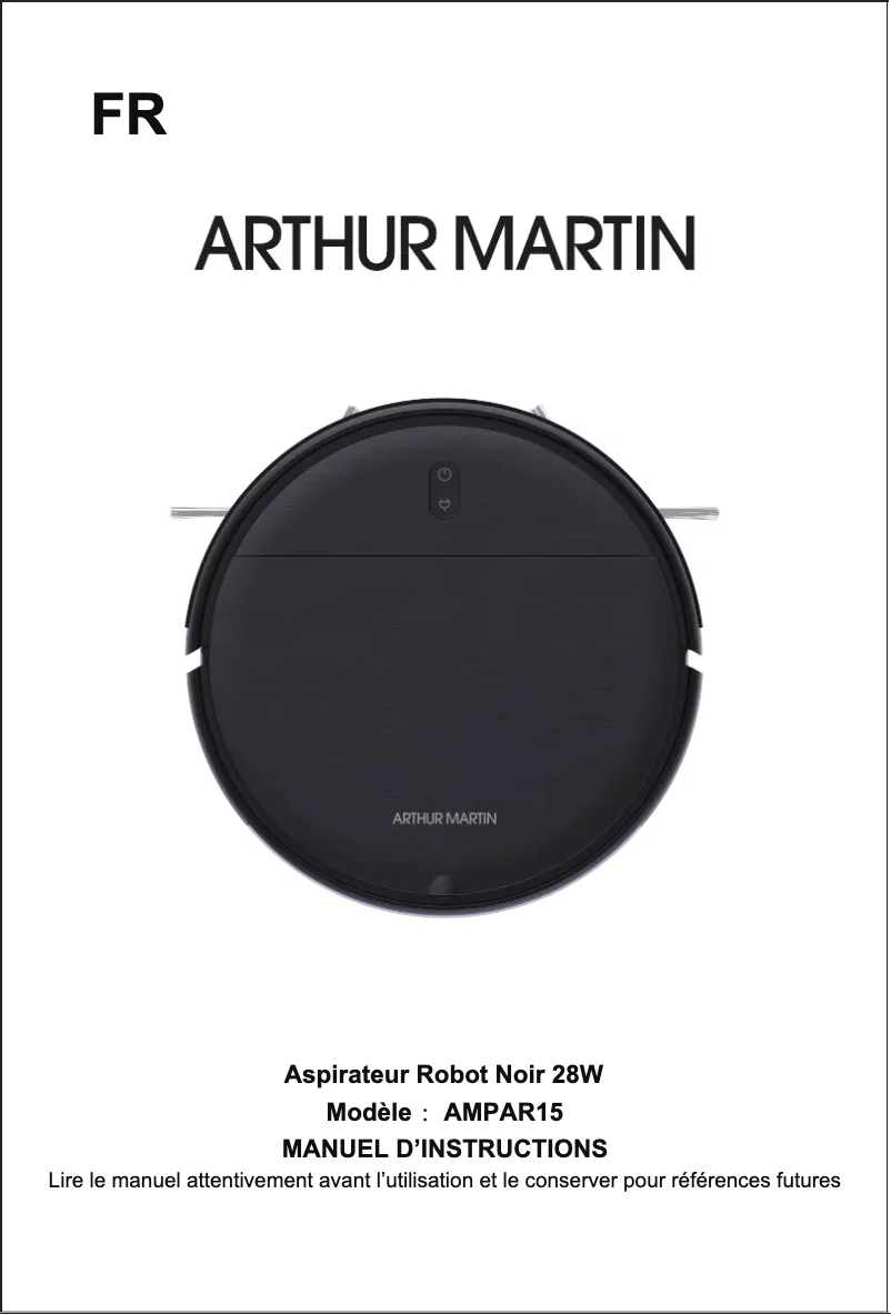 Image de la première page du manuel de l'appareil AMPAR15