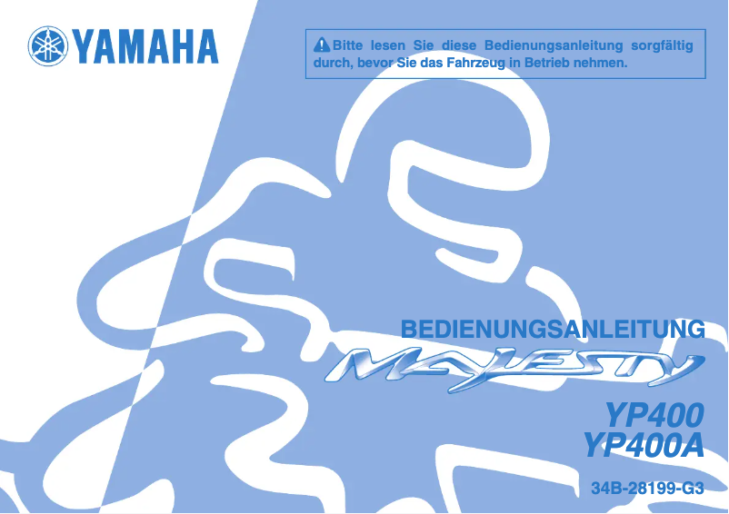 Page 1 de la notice Manuel utilisateur Yamaha Majesty400 (2011)