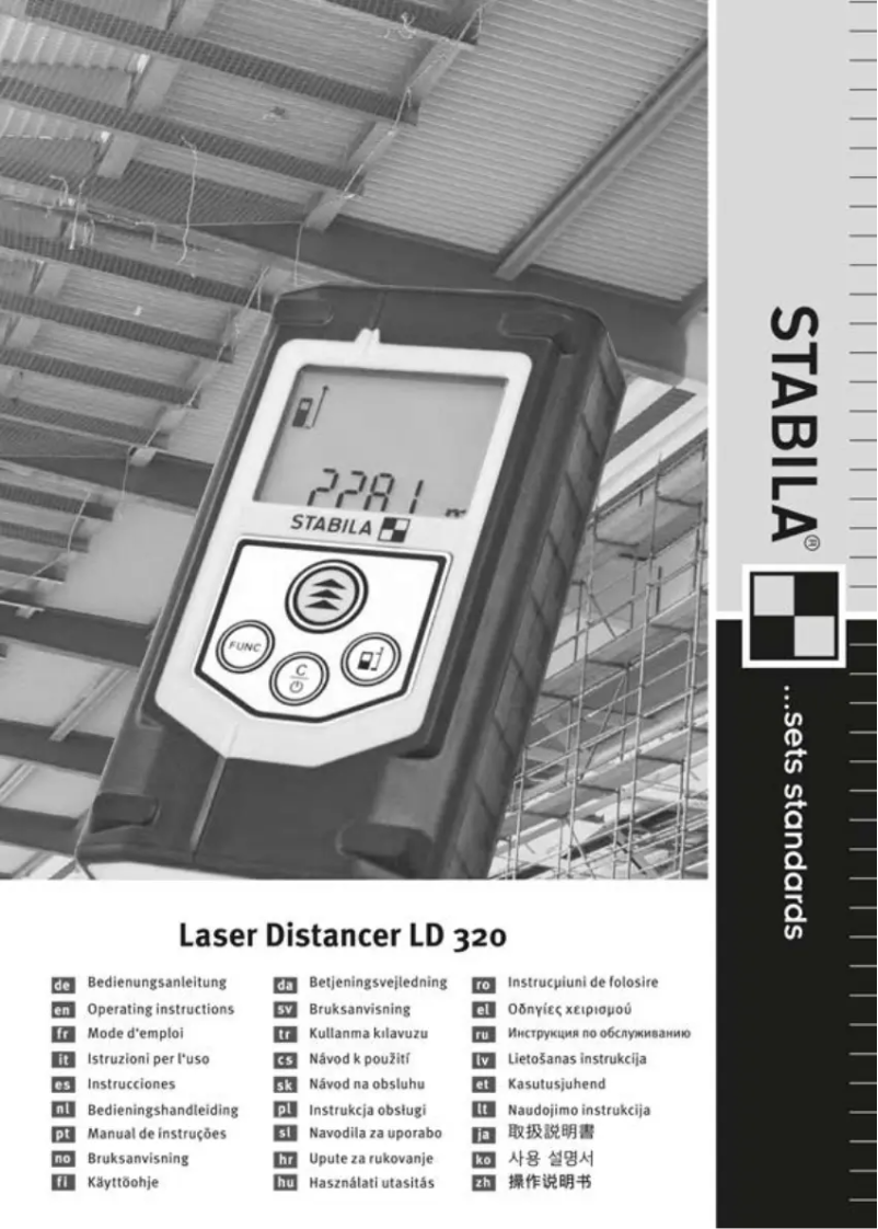 Page 1 de la notice Manuel utilisateur Stabila LD320