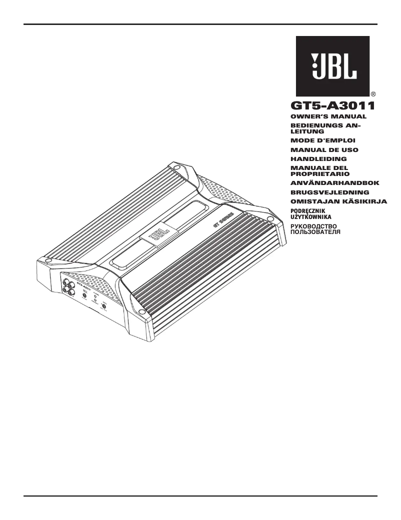 Page 1 de la notice Manuel utilisateur JBL GT5-A3011
