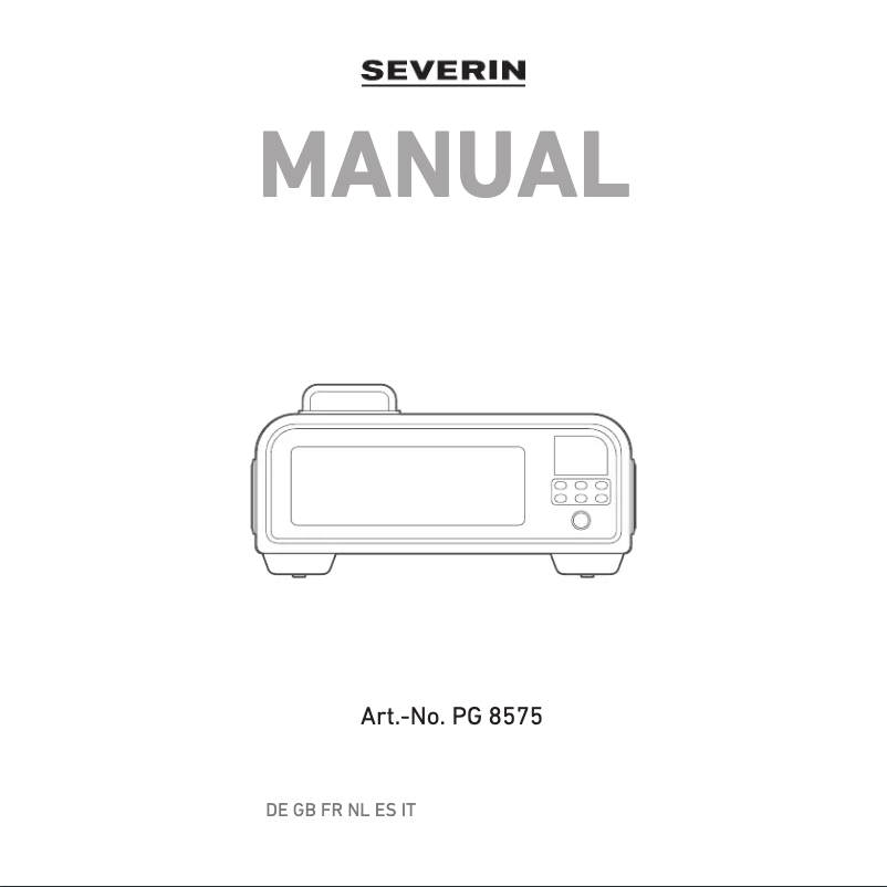 Page 1 de la notice Manuel utilisateur Severin PG 8575