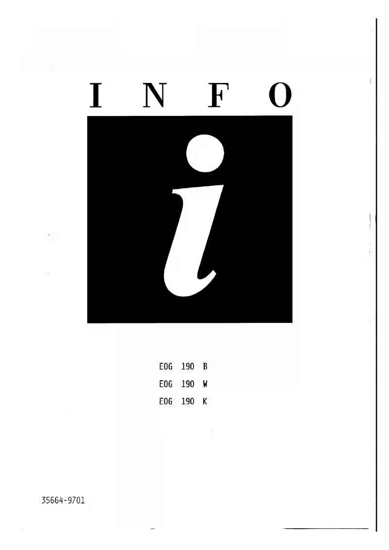 Imagen de la primera página del manual del dispositivo EOG 190W